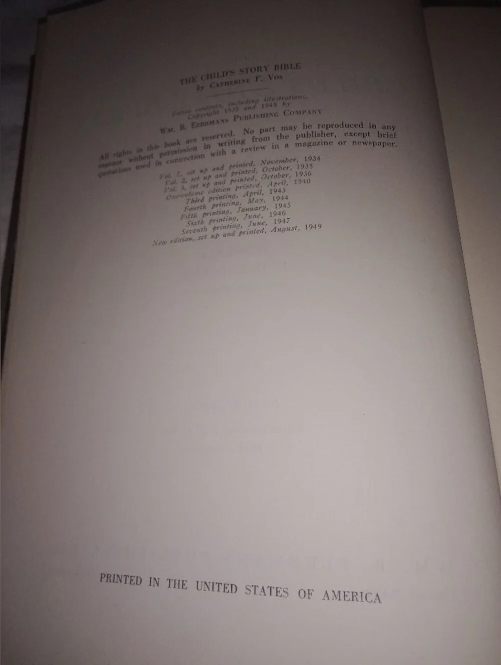 Vintage The Child's Story Bible 1949 Book by Catherine F Vos Religion Christian